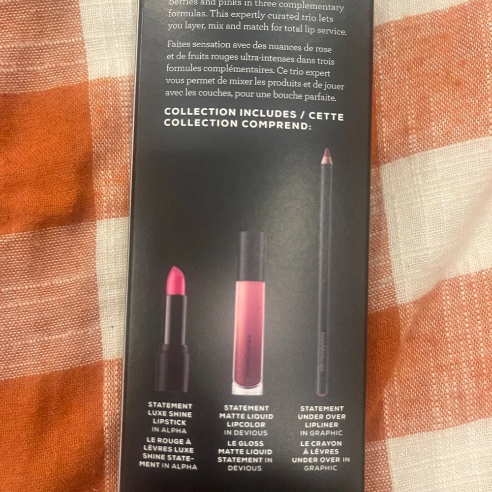 Bare Minerals Statement Worthy 3-Piece Lip Wardrobe NEW